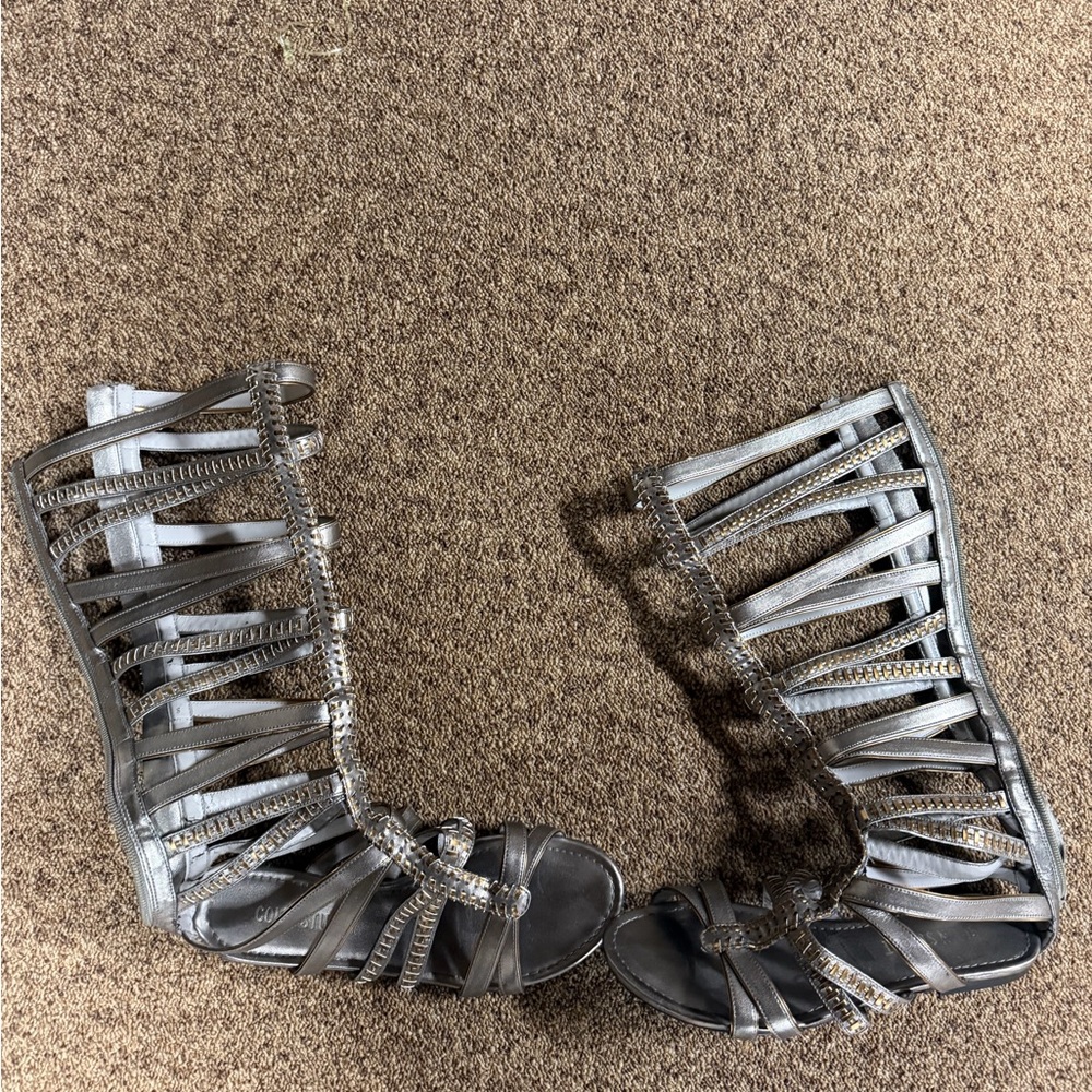 Colin Stuart Metallic Gladiator Sandals